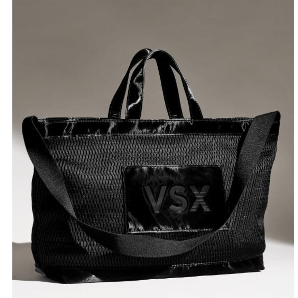Victoria's Secret VSX Large Black Mesh Tote Bag NWT